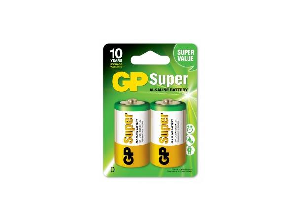 GP Batteri LR20/D Super Alkalisk 2pk 